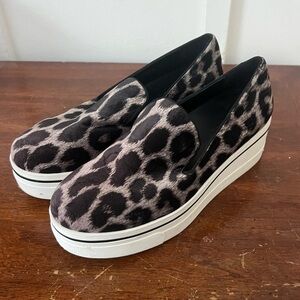 Stella McCartney leopard print platform slip-on sneakers size size 38 (US8)